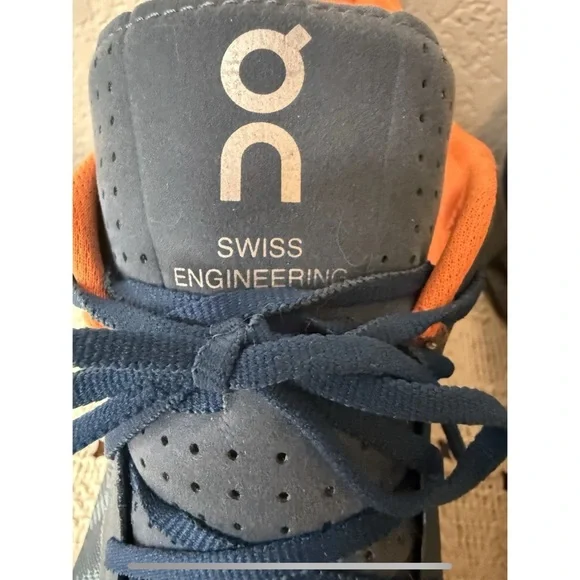 On Running Cloud X Men’s Shoes – Navy Blue & Orange – Size US 10.5 - Picture 4 of 8